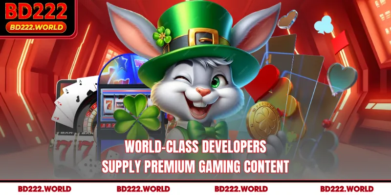 World-class developers supply premium gaming content