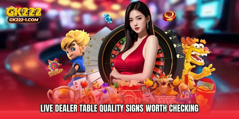 Live Dealer Table quality signs worth checking