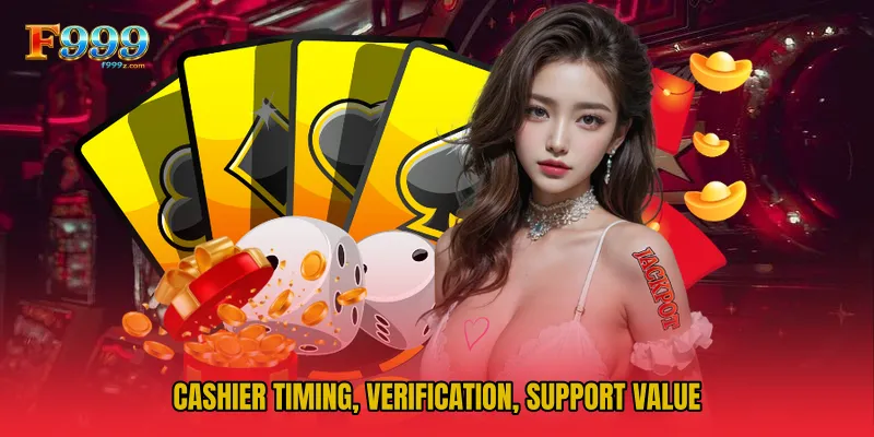 Cashier timing, verification, support value